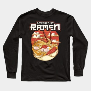 Powered By Ramen Cute & Funny Anime Kawaii Long Sleeve T-Shirt